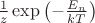 $\frac1z\exp\left(-\frac{E_n}{kT}\right)$
