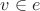 $v \in e$