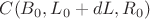 $C(B_0,L_0+dL,R_0)$