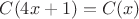 $C(4x+1)=C(x)$