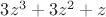 $3z^3+3z^2+z$