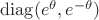 $\operatorname{diag}(e^\theta,e^{-\theta})$