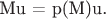 Mu = p(M)u.