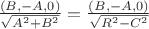 $\frac{(B, -A, 0)}{\sqrt{A^{2} + B^{2}}} = \frac{(B, -A, 0)}{\sqrt{R^{2} - C^{2}}}$