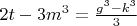 $2t-3m^3=\frac{g^3-k^3}{3}$