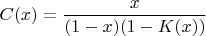 $$C(x)=\frac x{(1-x)(1-K(x))}$$