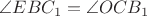 $\angle EBC_1=\angle OCB_1$