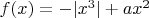 $f(x) = -|x^3| +ax^2$