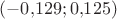 $(-0{,}129;0{,}125)$
