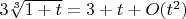 $3\sqrt[3]{1+t}=3+t+O(t^2)$