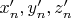 $ x&rsquo;_n , y&rsquo;_n  , z&rsquo;_n$