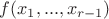$f(x_1,...,x_{r-1})$