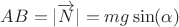$AB=|\overrightarrow{N}|=mg\sin(\alpha)