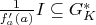 $\frac{1}{f_a'(a)} I \subseteq G_K^*$