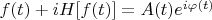 $f(t)+iH[f(t)]=A(t)e^{i\varphi(t)}$
