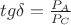 $tg \delta =\frac{P_A}{P_C}$