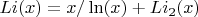 $Li(x)=x/\ln(x)+Li_2(x)$