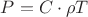 $P = C \cdot \rho T$
