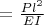 $\lamda=\frac {Pl^{2}}{EI}$