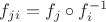 $\[f_{ji}  = f_j  \circ f_i^{ - 1} \]$