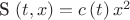 S \left( t,x \right) =c \left( t \right) {x}^{2}