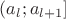 $(a_l;a_{l+1}]$