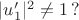 $|u'_1|^2 \neq 1 \, ?$