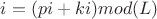 $ с i = (p i + k i) mod (L) $