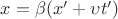 $x = \beta(x'+\upsilon t')$