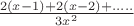 $\frac{2(x-1) + 2(x-2) +.....}{3x^2}$