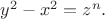 $y^2-x^2=z^n.$