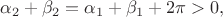 $\alpha_2+\beta_2=\alpha_1+\beta_1+2\pi>0,$