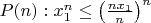 $P(n): x_1^n \leq \left( \frac {nx_1} n \right) ^n$