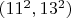 $(11^2, 13^2)$