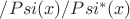 $/Psi(x)/Psi^{*}(x)$
