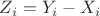 $Z_i = Y_i - X_i$
