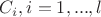 $C_i, i = 1, ..., l$