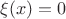 $\xi(x) = 0$