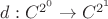 $d:C^{2^0}\to C^{2^1}$
