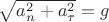 $\[\sqrt {a_n^2 + a_\tau ^2}  = {g}\]$