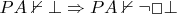 $PA\nvdash \bot\Rightarrow PA\nvdash \neg\Box\bot$