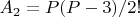 $A_2 = P(P-3)/2!$