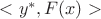 $<y^{*}, F(x)>$