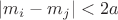 $|m_i-m_j|<2a$
