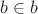 $b\in b$