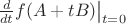 $\left.\frac{d}{dt} f(A+t B)\right|_{t=0}$