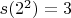 $s(2^2)=3$