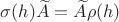 $\sigma(h)\widetilde A=\widetilde A\rho(h)$