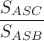 $\dfrac{S_{ASC}}{S_{ASB}}$