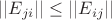 $||E_{ji}||\leq ||E_{ij}||$